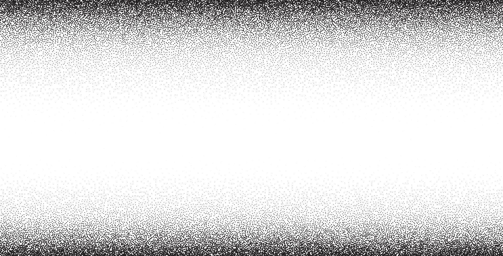 Grainy noise border featuring black and white dots, glitter, and stipple effects. Abstract geometric design with spray, halftone, and airbrush textures. vector