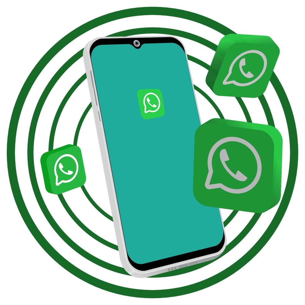 whatsapp is the most popular messaging app in the world vector