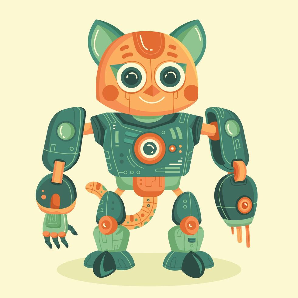 Robot Cat Illustration vector