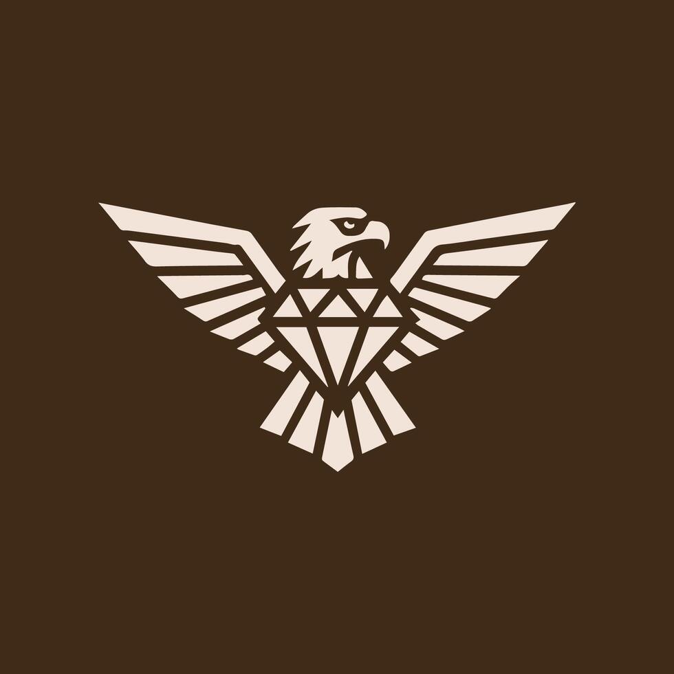 Diamond eagle logo vector