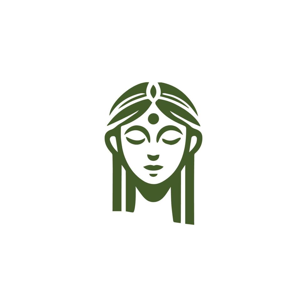 peaceful goddess logo vector