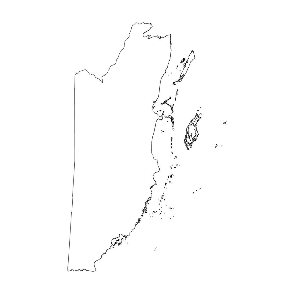 Belize blank outline map vector