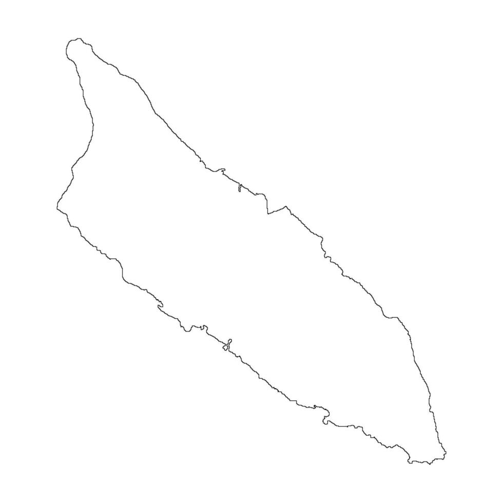 Aruba blank outline map vector