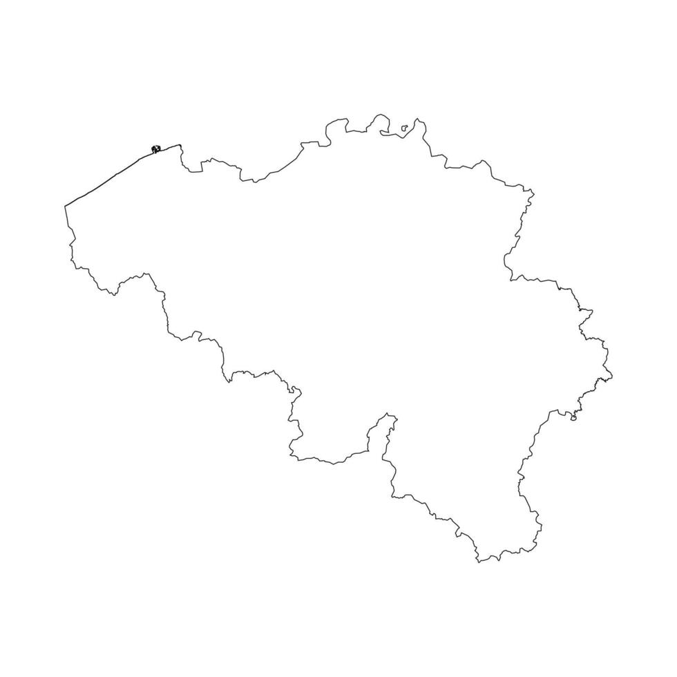 Belgium blank outline map vector