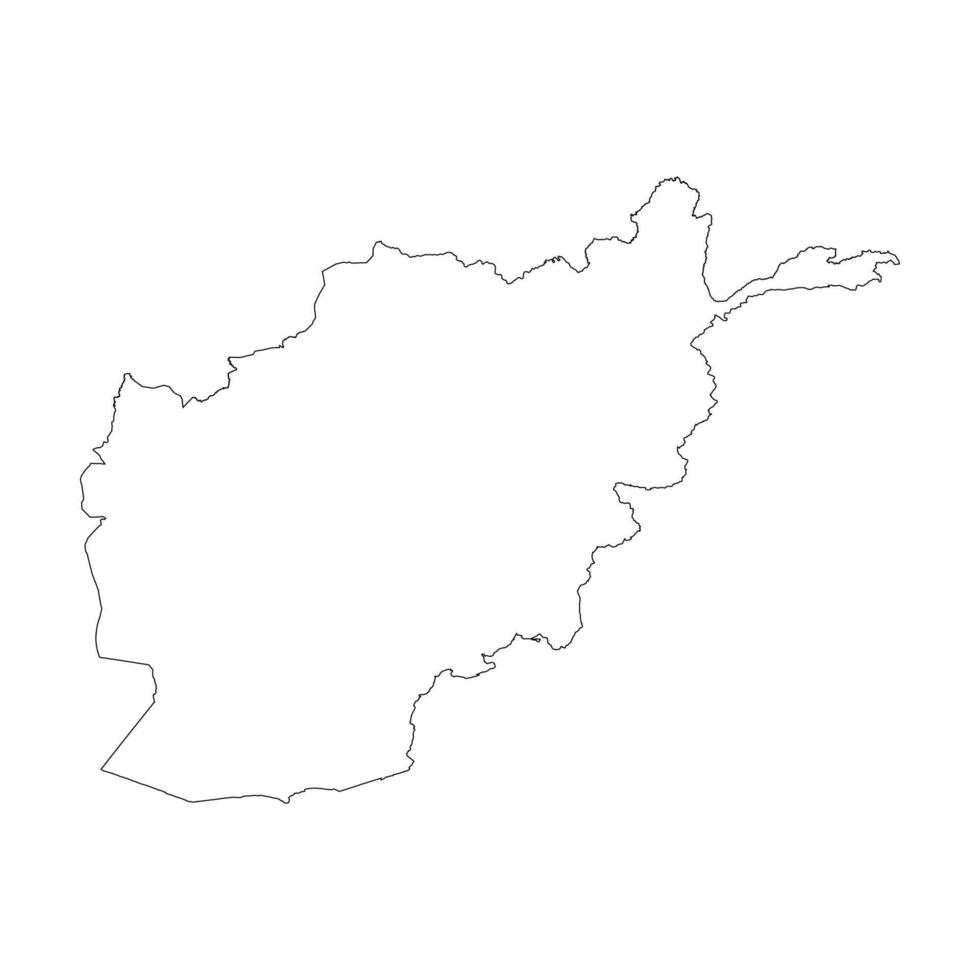 Afghanistan blank outline map vector