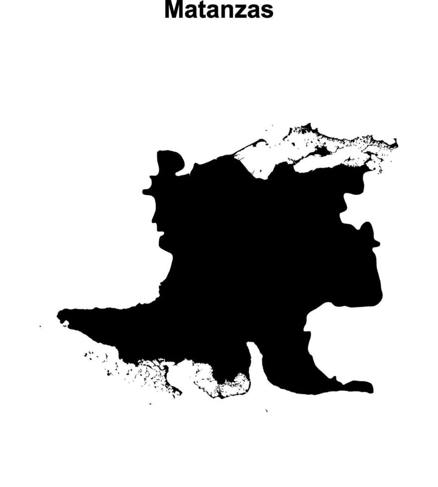 Matanzas outline map vector