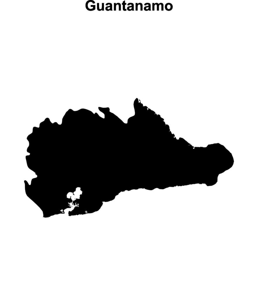 Guantanamo outline map vector