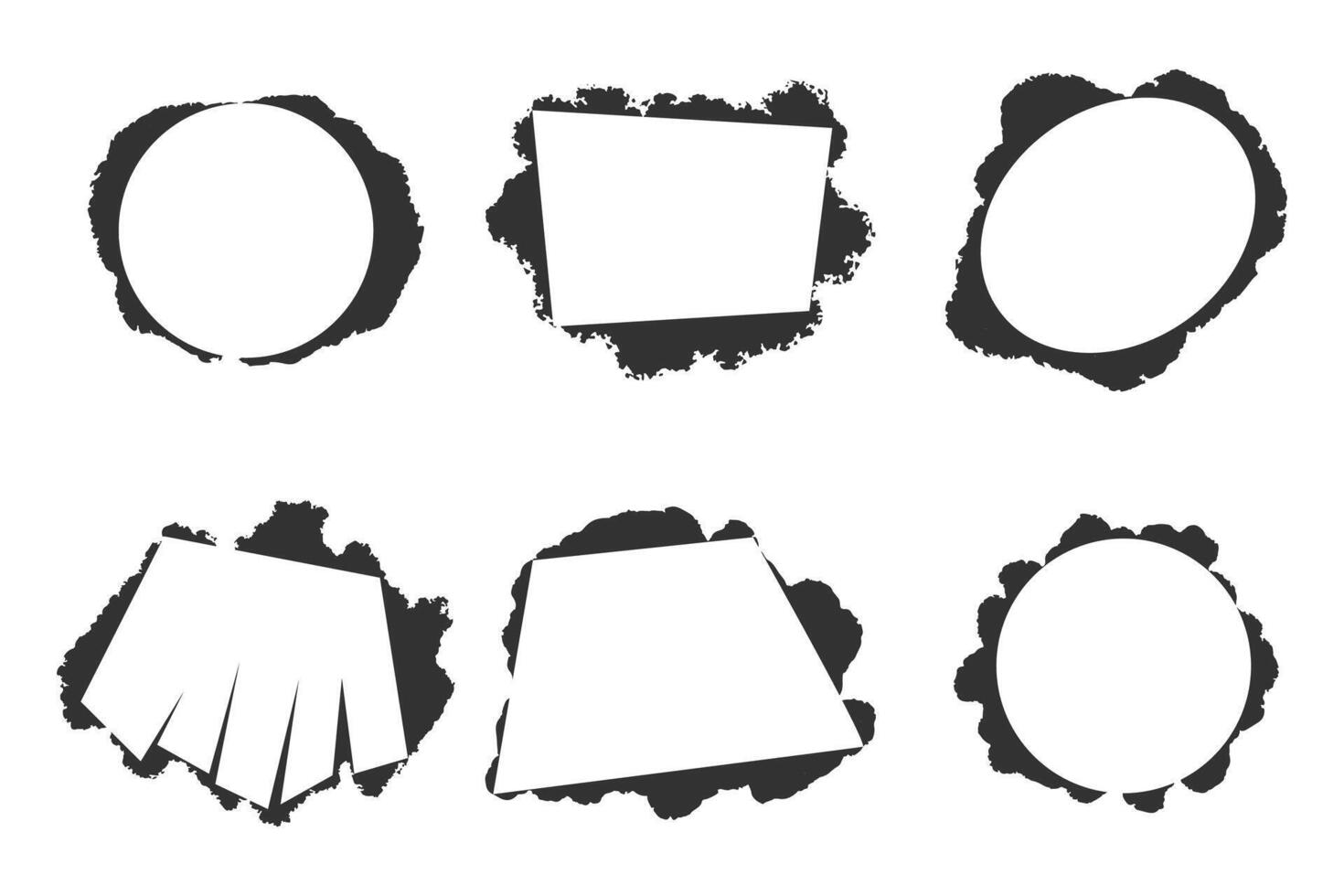 Abstract frame with black grunge style vector