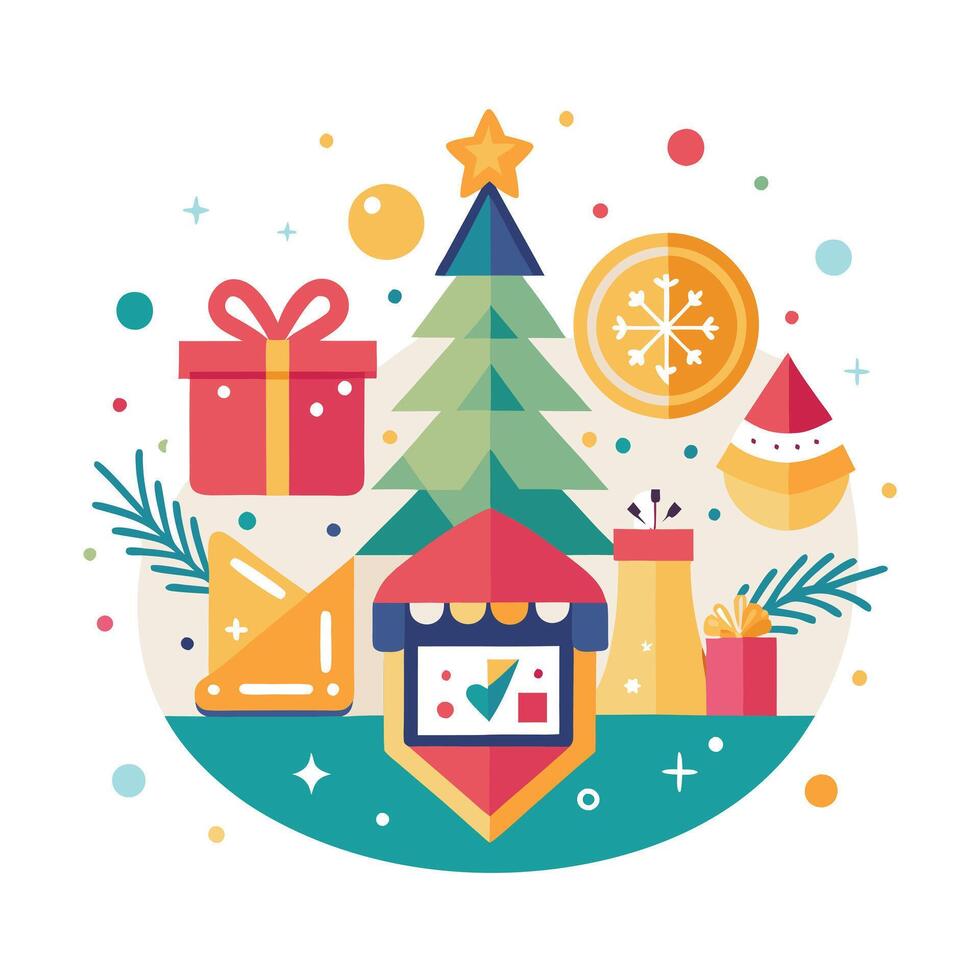 New Year Card Background Design vector
