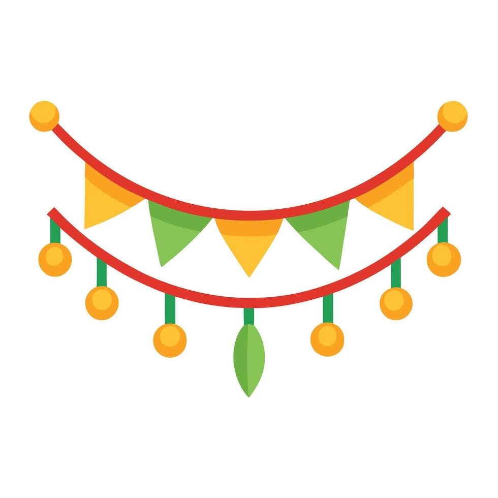 New Year Garland Decoration vector
