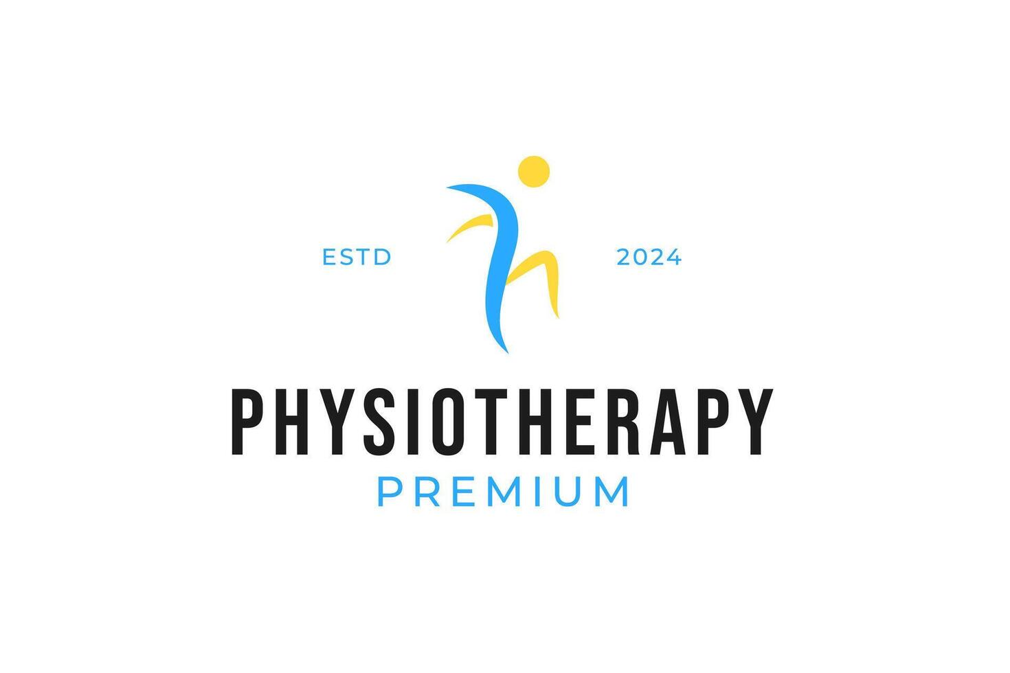 Logo of physiotherapy design concept template illustration vector
