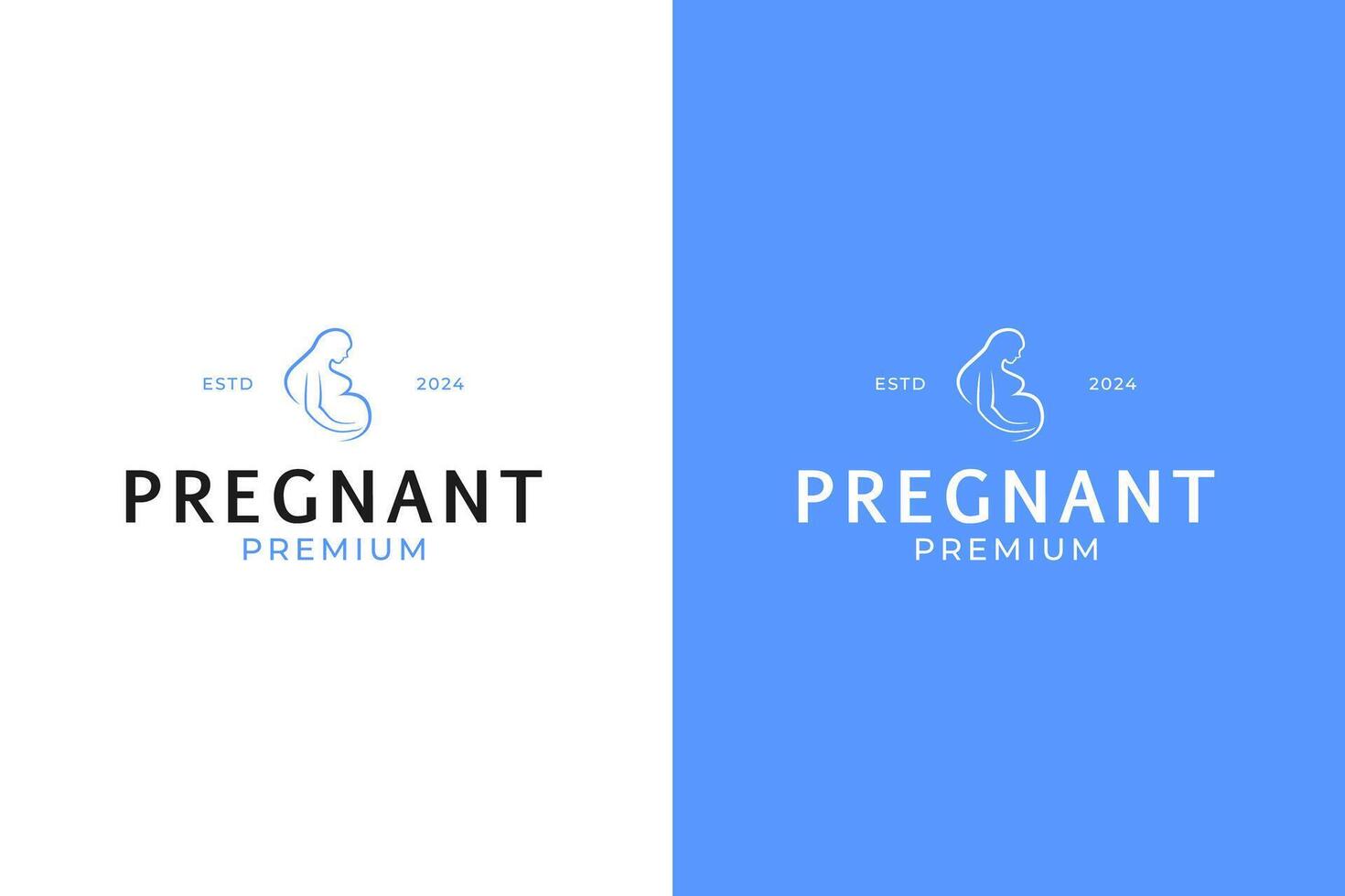 Pregnant woman logo for clinics pharmacies and hospitals design illustration vector