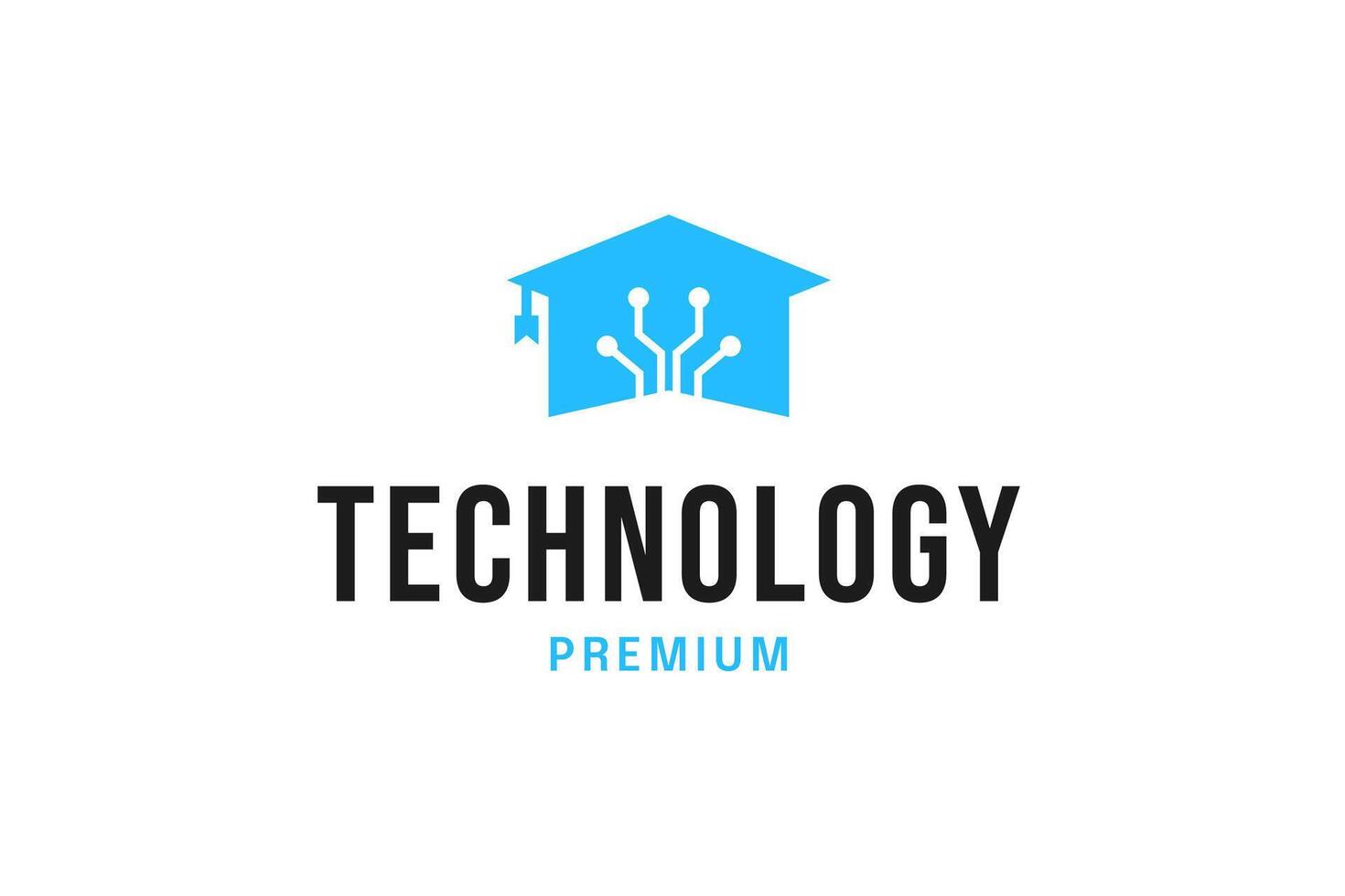 Education data for technology academy logo design concept template illustration vector