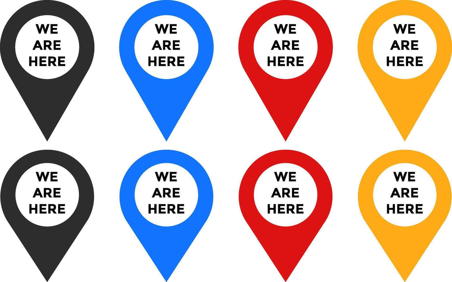 we are here with map icon set. Pin location icon symbol. Map pin sign vector