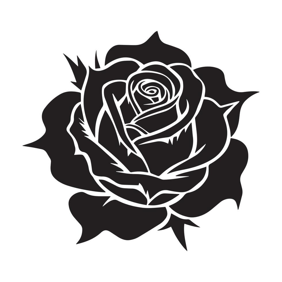 Elegant Rose Silhouette Collection vector