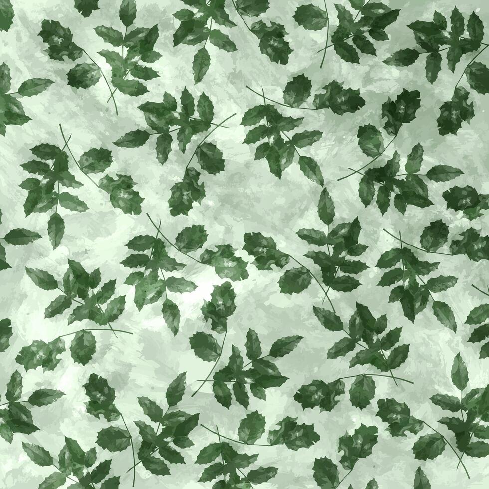 green leaves on a white background vector