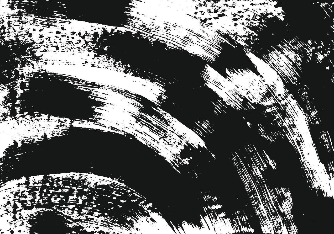 White and black abstract paint brush strokes background. Curved painting brushes texture backdrop overlay. vector