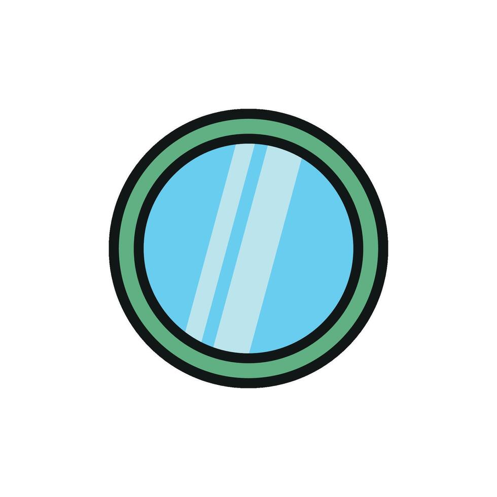 Modern mirror icon presented through a simple design graphic concept vector
