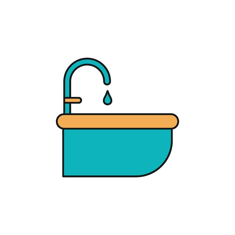Icon design illustrating a modern and simple sink concept graphic vector