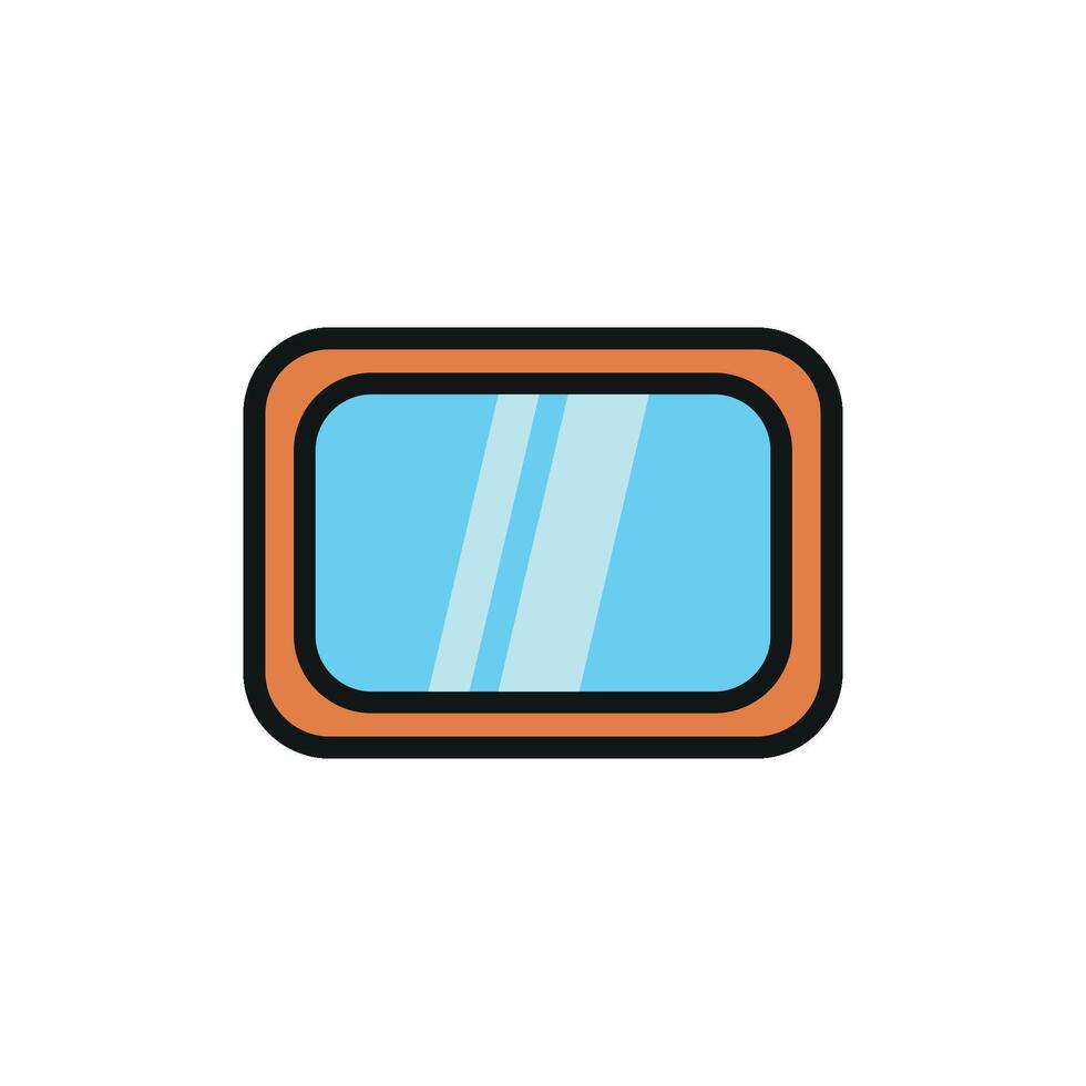 Icon design illustrating a modern and simple mirror concept graphic vector