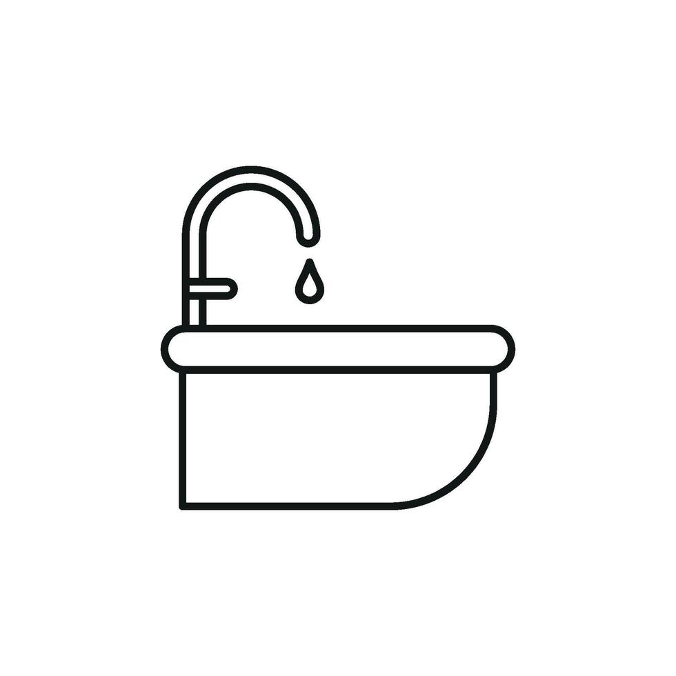Sink concept highlighted through a simple and modern icon design graphic vector