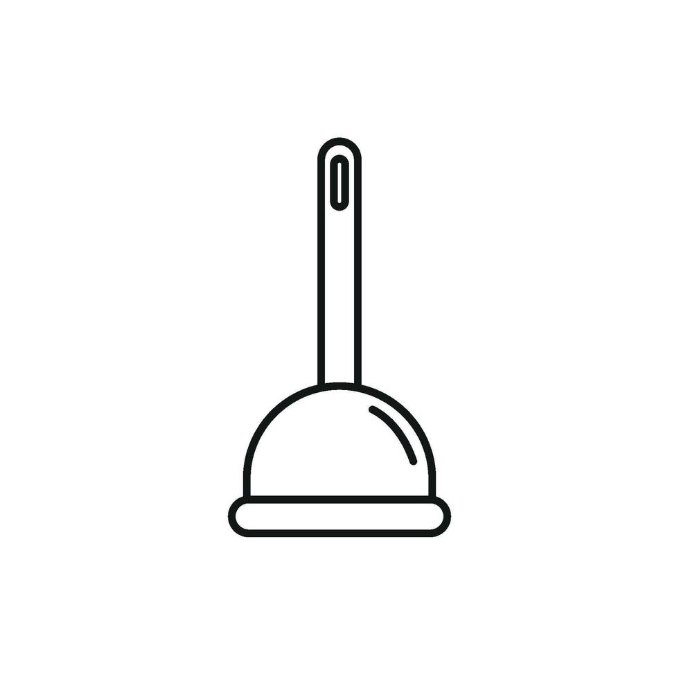 Icon design illustrating a modern and simple plunger concept graphic vector