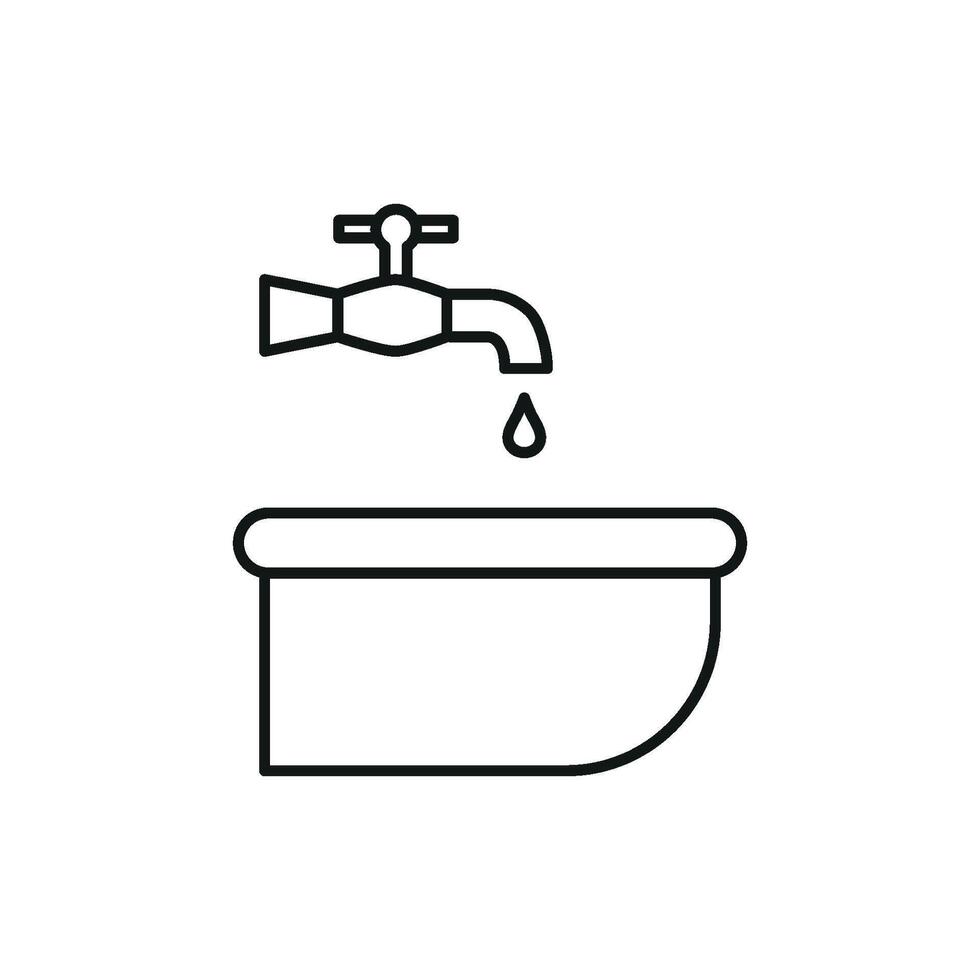 Icon concept displayed in a modern and simple sink graphic design vector