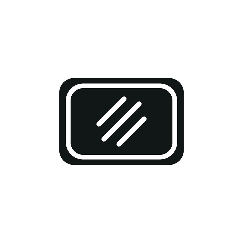 Icon representing a modern and simple mirror design concept in a graphic vector