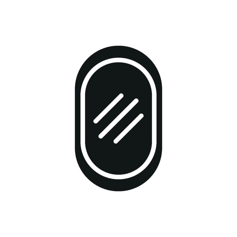 Mirror graphic design focused on a modern and simple icon concept vector
