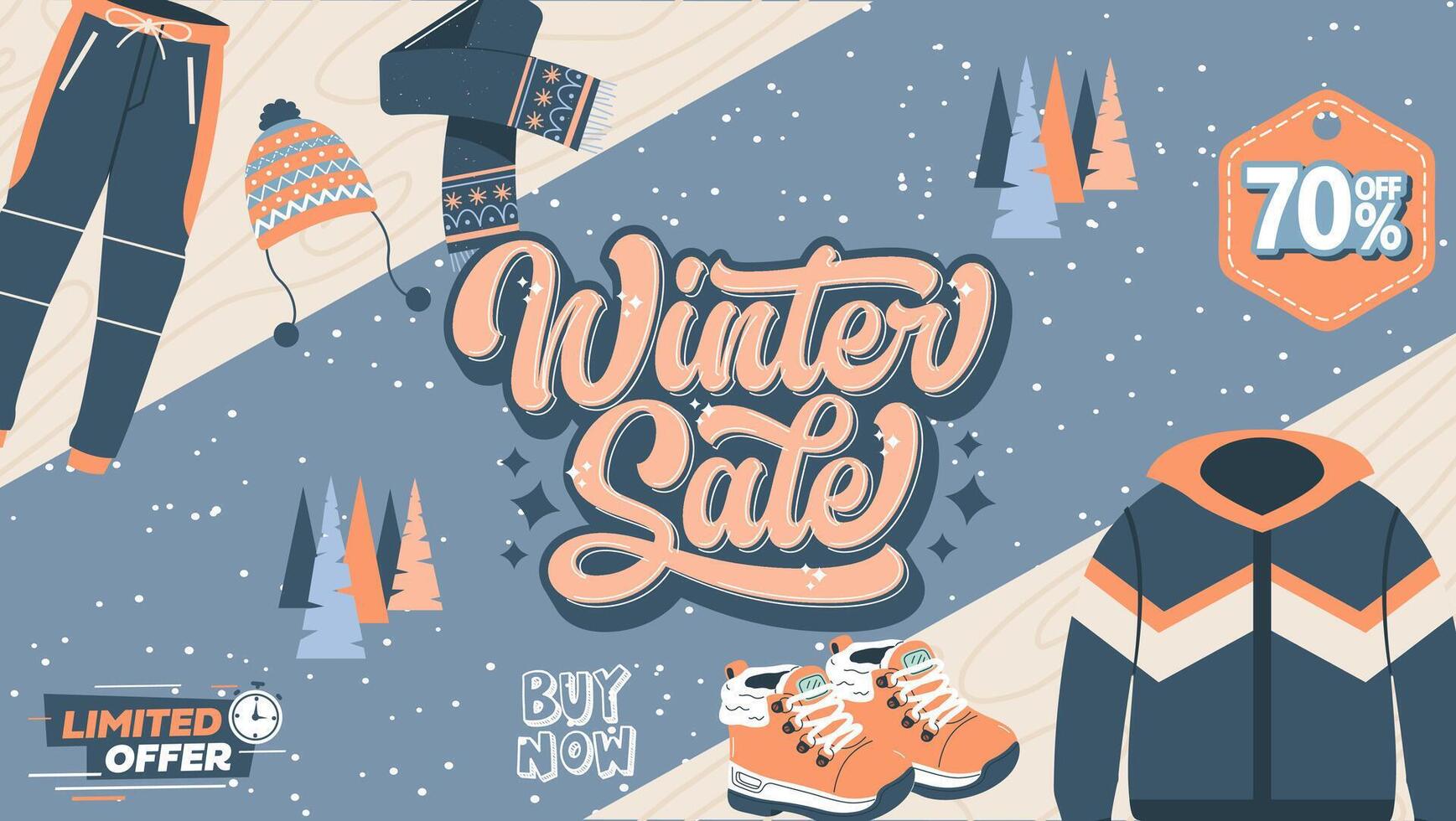Winter Sale background, Winter Sale Banner vector