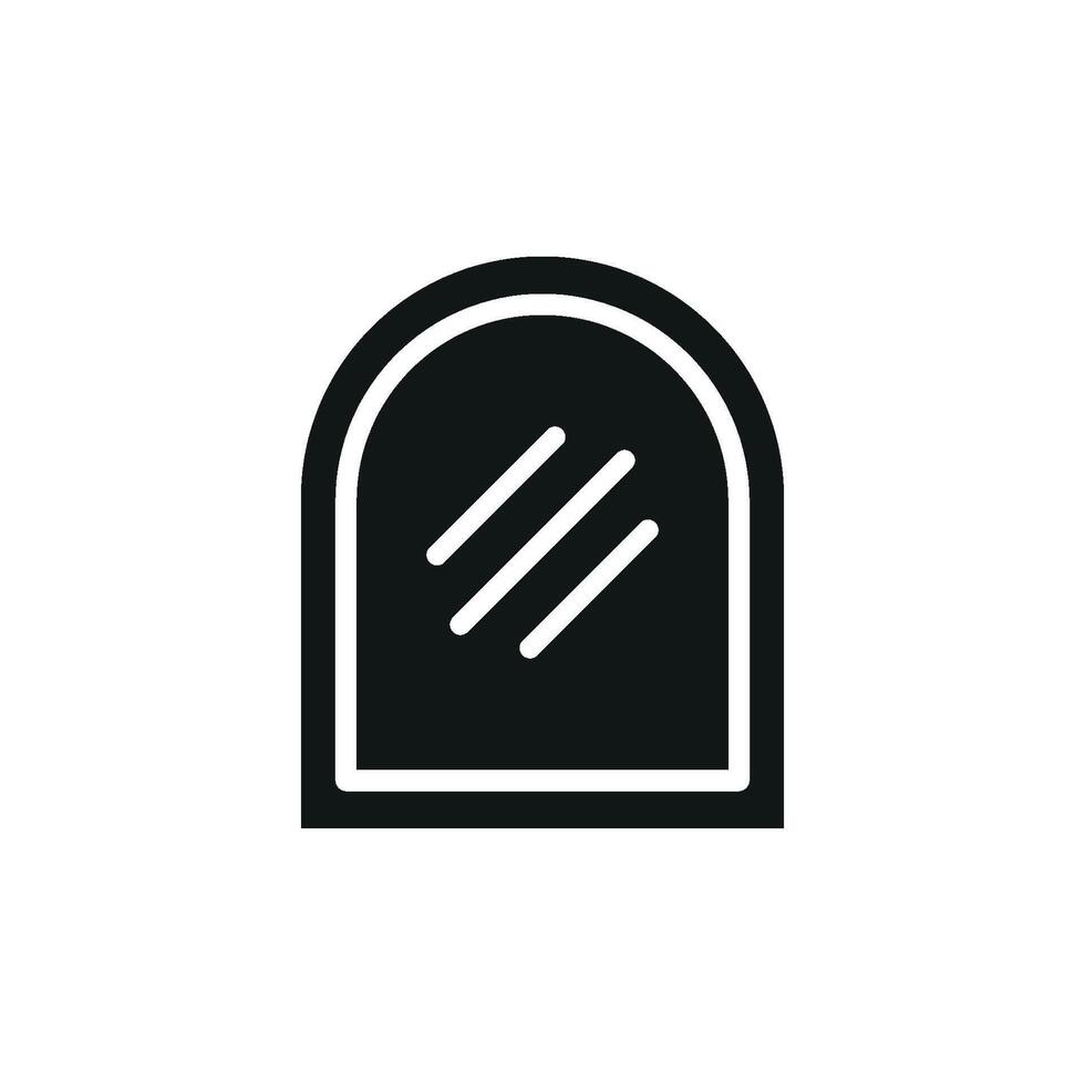 Mirror icon graphic expressing a simple modern design concept vector