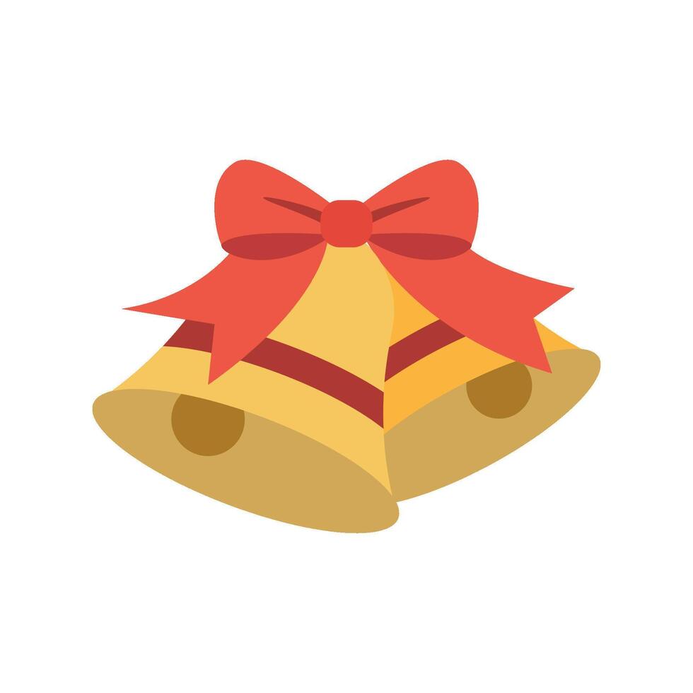 Christmas bell design depicted through a simple and modern graphic vector