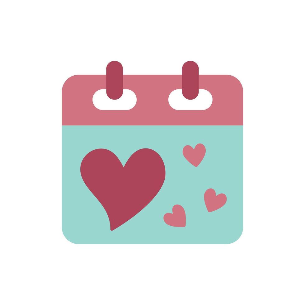 Calendar design captures elegance and minimalism in a Valentine graphic vector