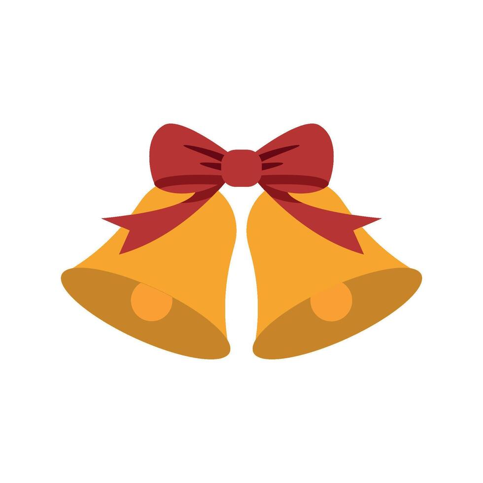 Modern bell design showcasing a simple Christmas concept graphic vector