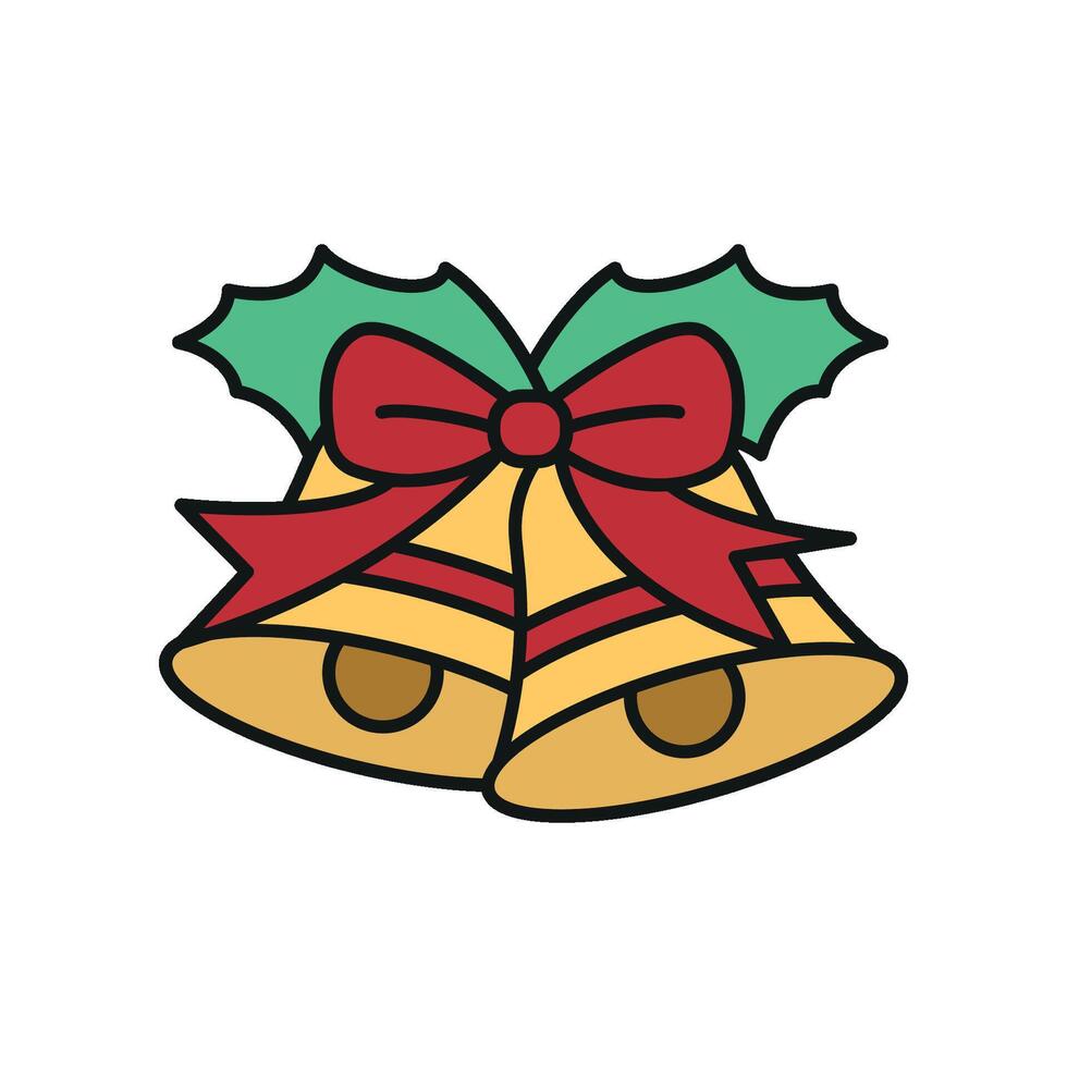 Bell design showcasing a modern and simple Christmas concept graphic vector