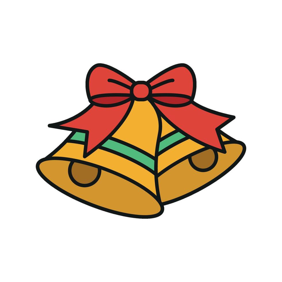Christmas bell graphic represented in a modern simple design concept vector
