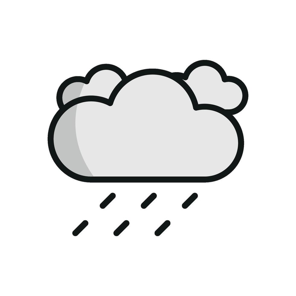 Rainy cloud graphic presents a stylish and functional design with a minimalist touch vector