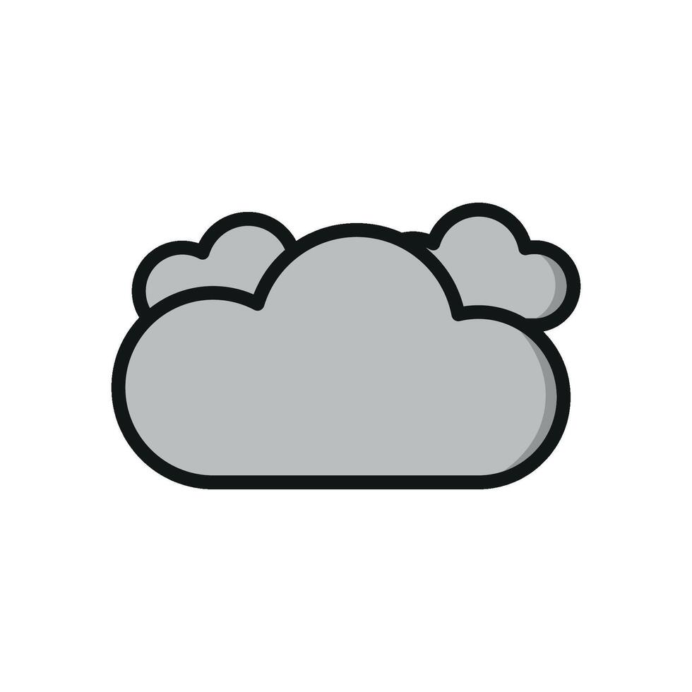 Cloudy weather icon highlights a streamlined and modern sport graphic concept vector