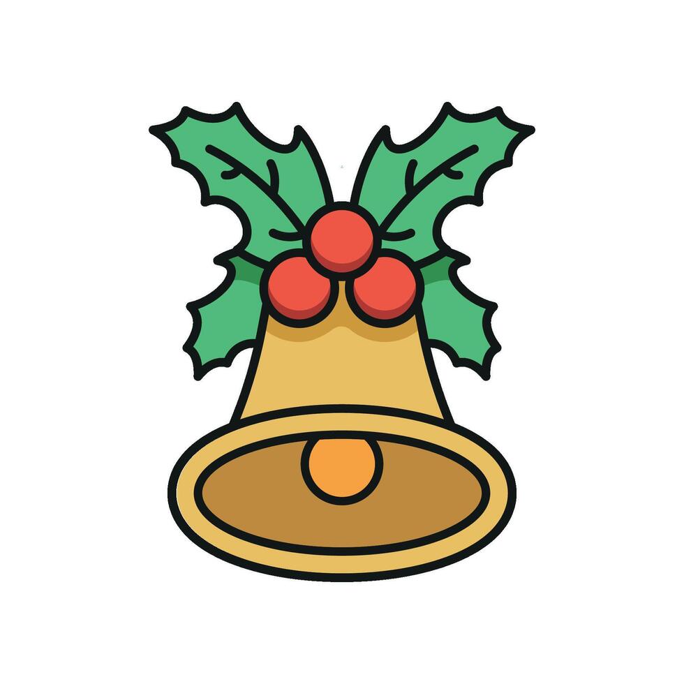 Modern Christmas design based on a simple bell concept graphic vector