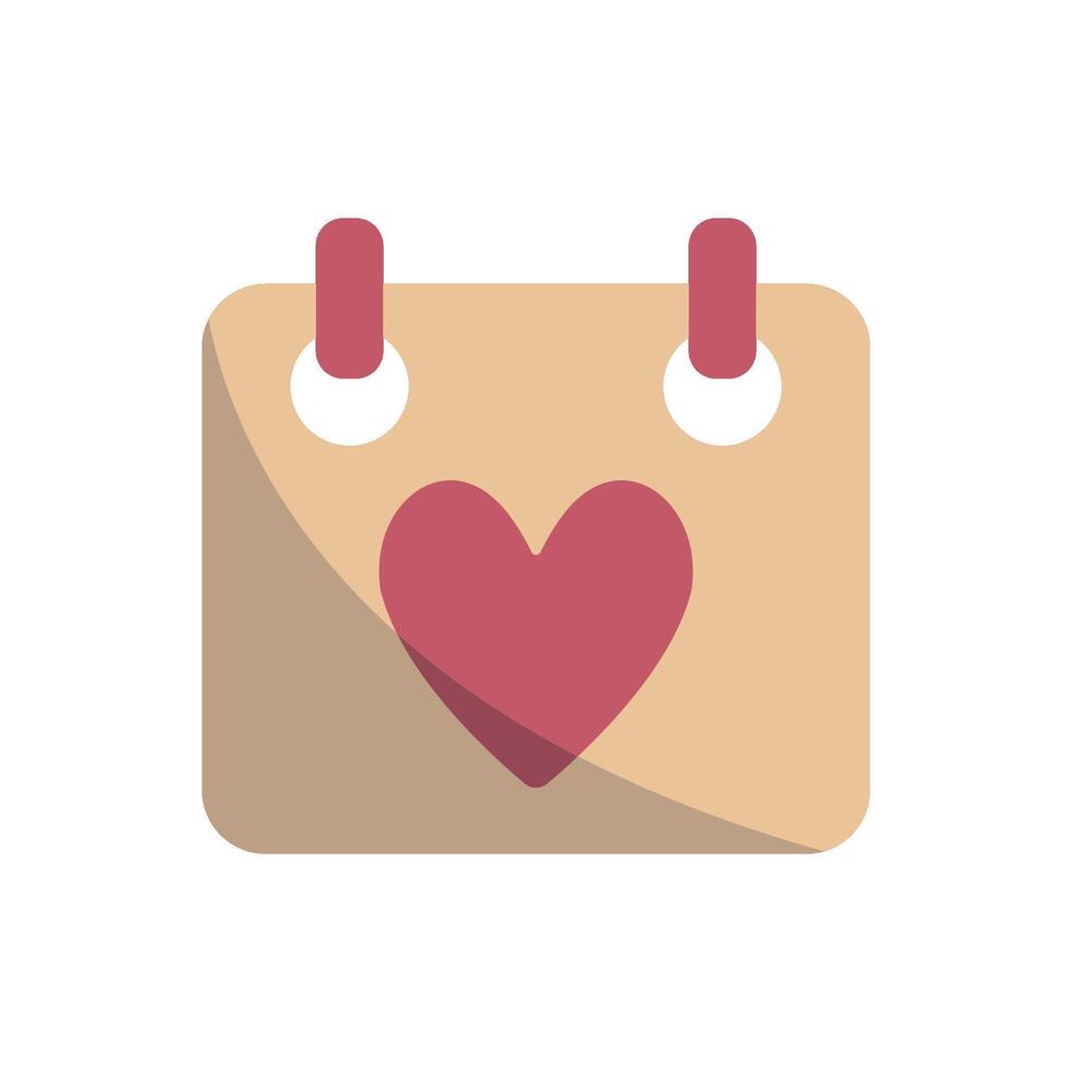 Calendar design highlights a stylish and functional Valentine graphic concept vector