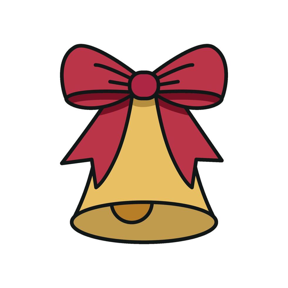 Simple graphic emphasizing a modern Christmas bell design concept vector