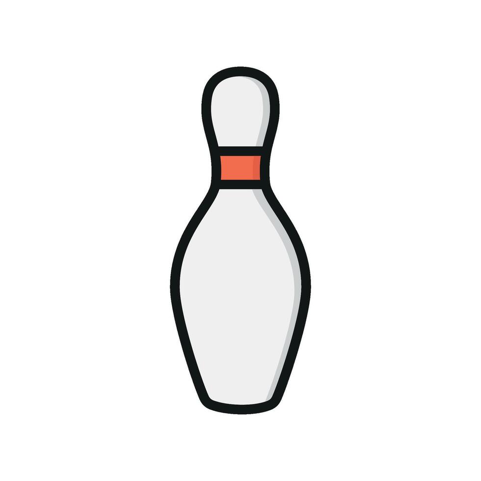 Bowling pin design features a contemporary sport icon with a clean and simple graphic style vector