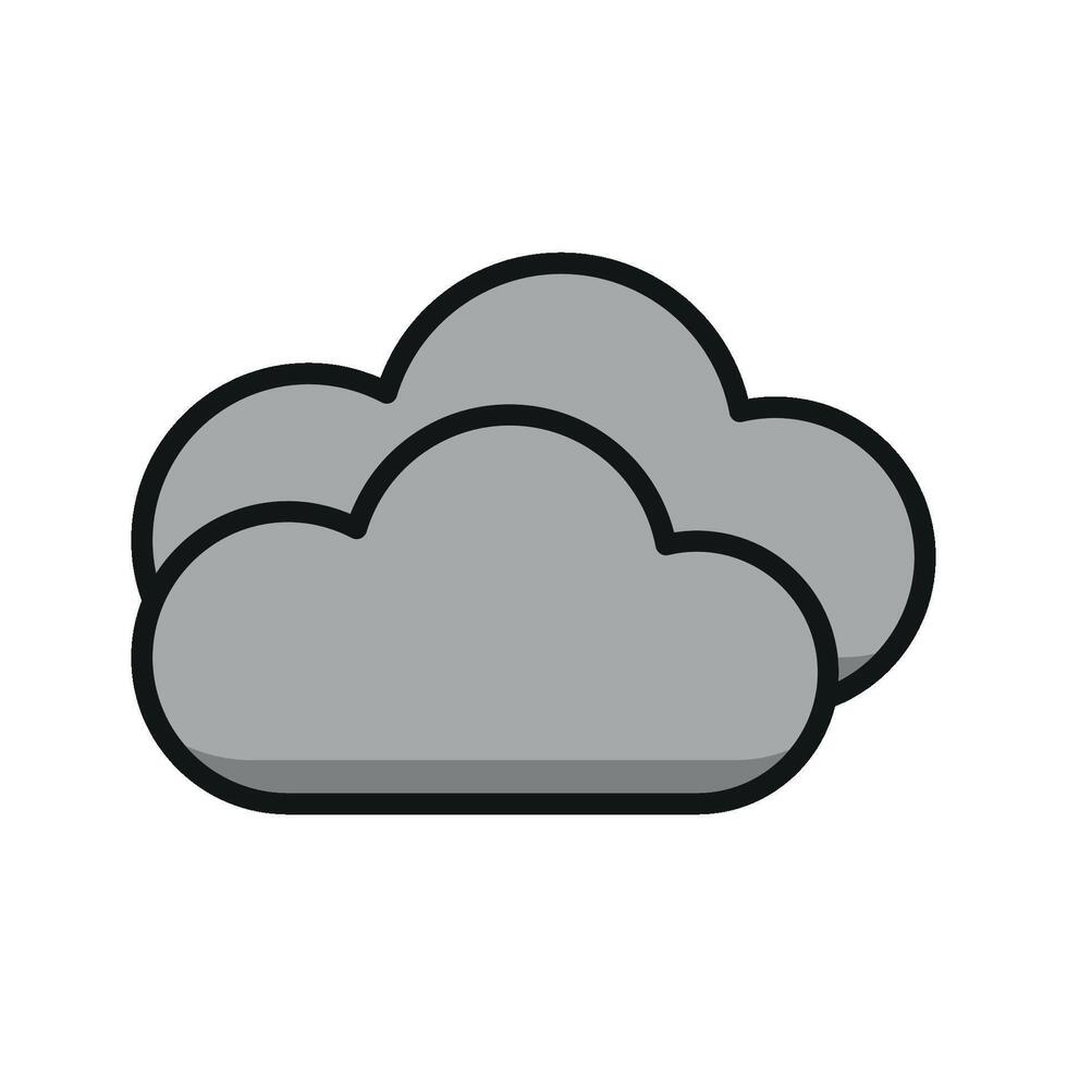 Cloudy weather graphic presents a minimalist approach with a stylish and functional design vector