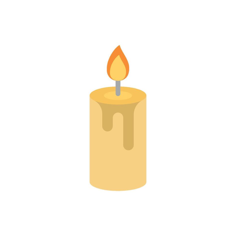 Candle icon graphic highlights a clean and simple aesthetic with a modern touch vector