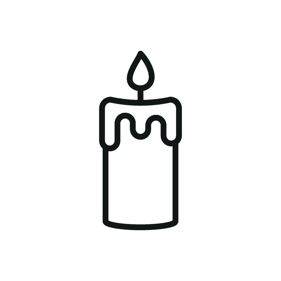 Candle icon graphic blends contemporary style with functional simplicity vector