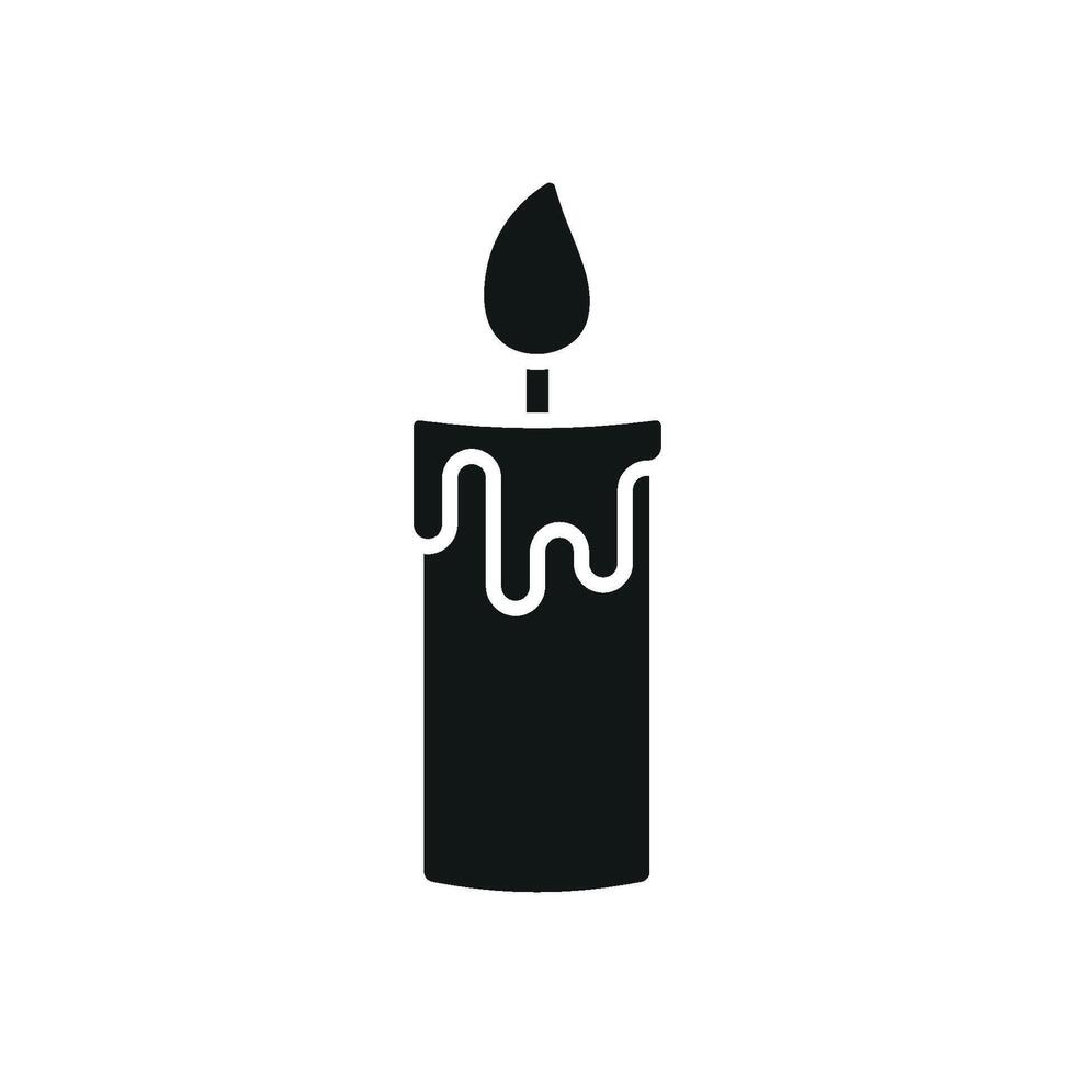 Candle icon design integrates elegance and simplicity in a graphic concept vector