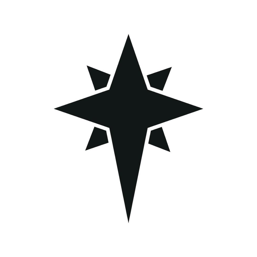 Bethlehem star graphic expressing a simple modern Christmas design concept vector