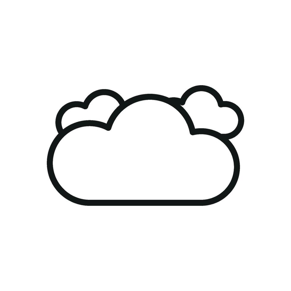 Cloudy weather icon emphasizes modern elegance through a straightforward sport graphic concept vector