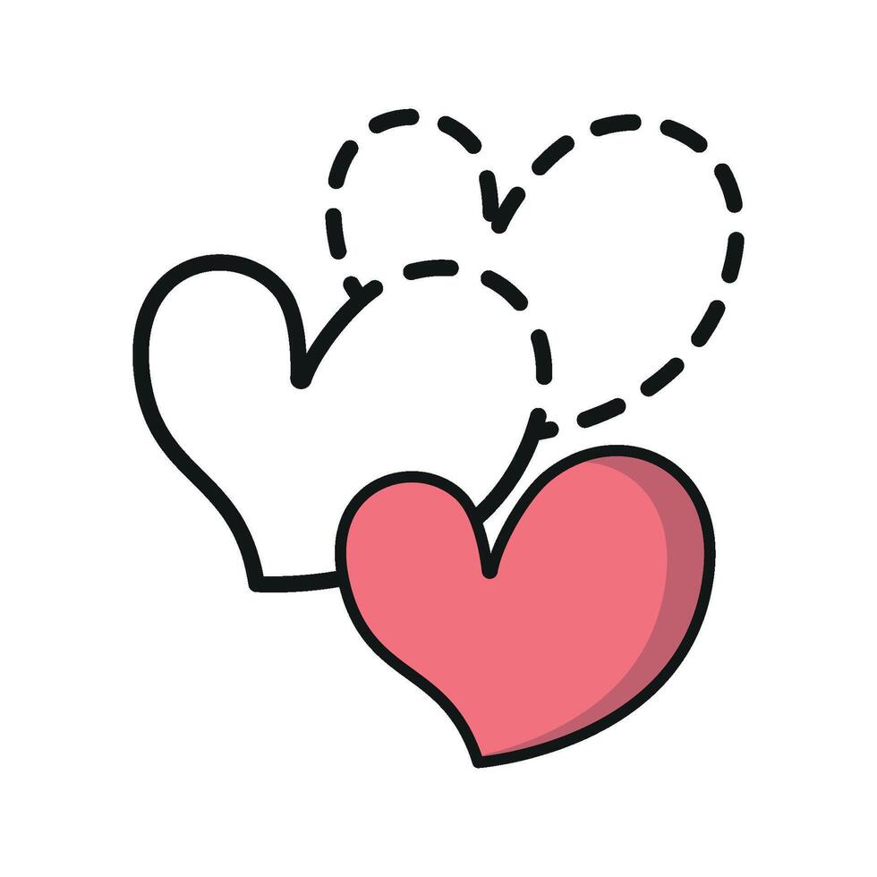 Love heart graphic blends simplicity and elegance in a modern Valentine design vector
