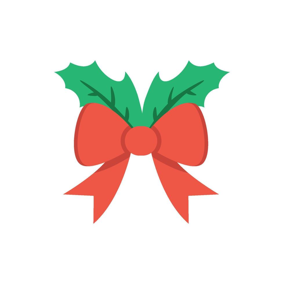 Modern and simple design concept revolving around a Christmas bow graphic vector